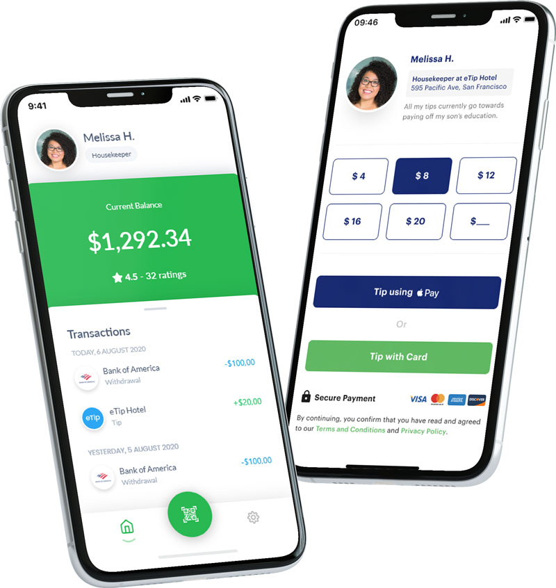 Tipping Use Cases - Housekeeper & Hotel TIpping App