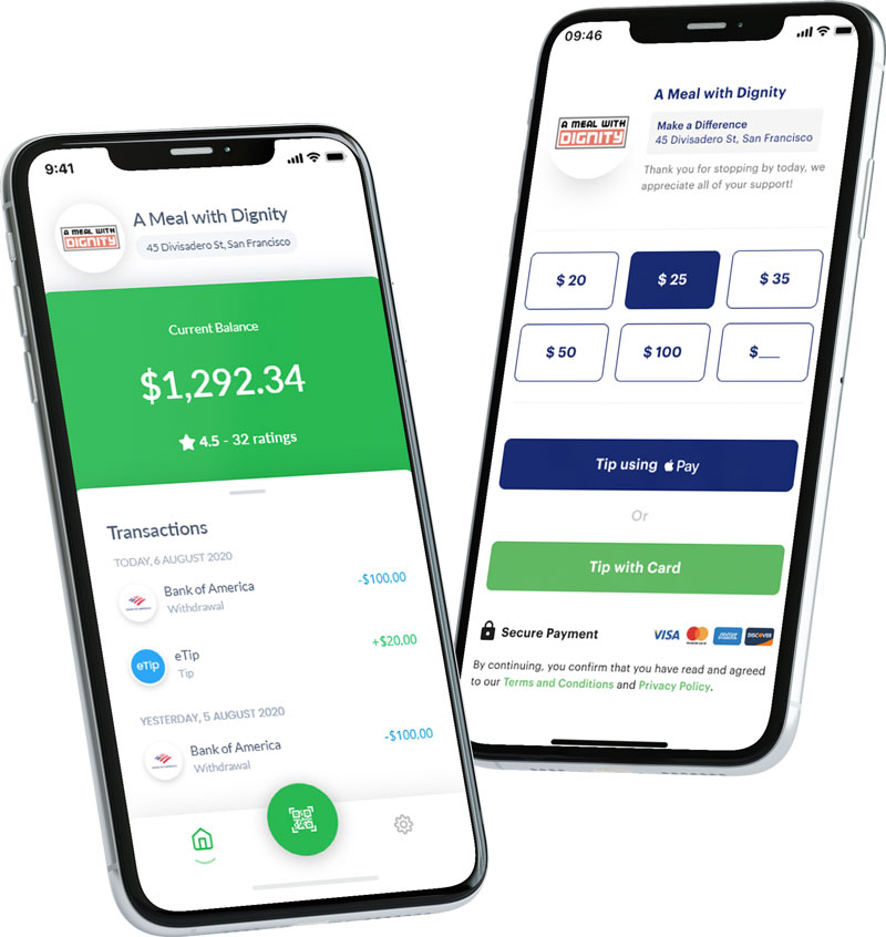 Tipping Use Cases - Non-Profit Tipping App