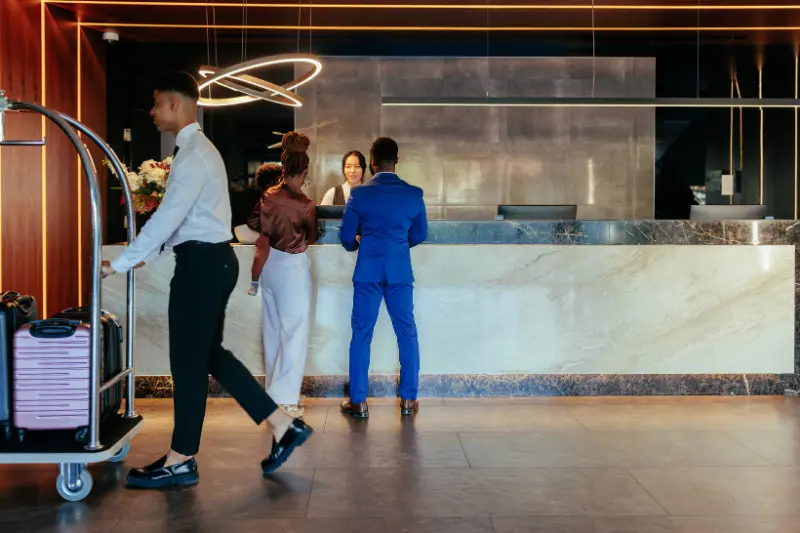 mobile tipping at a hotel